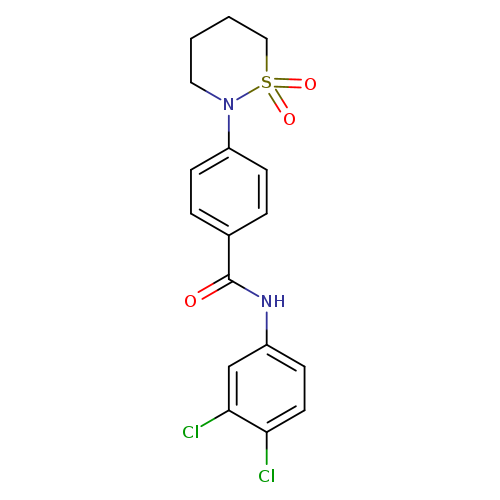 N-(3,4-dichlorophenyl)-4-(1,1-dioxo-1lambda6,2-thiazinan-2-yl)benzamide