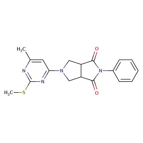 5-[6-methyl-2-(methylsulfanyl)pyrimidin-4-yl]-2-phenyl-octahydropyrrolo[3,4-c]pyrrole-1,3-dione