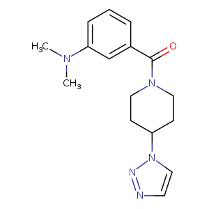 N,N-dimethyl-3-[4-(1H-1,2,3-triazol-1-yl)piperidine-1-carbonyl]aniline