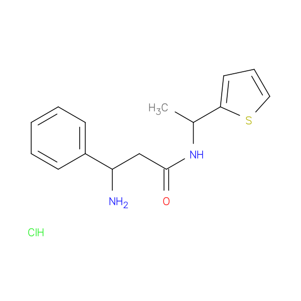 3-amino-3-phenyl-N-[1-(thiophen-2-yl)ethyl]propanamide hydrochloride