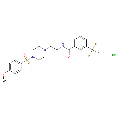 N-{2-[4-(4-methoxybenzenesulfonyl)piperazin-1-yl]ethyl}-3-(trifluoromethyl)benzamide hydrochloride