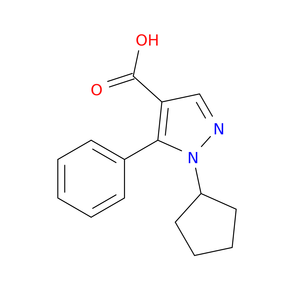 1-cyclopentyl-5-phenyl-1H-pyrazole-4-carboxylic acid