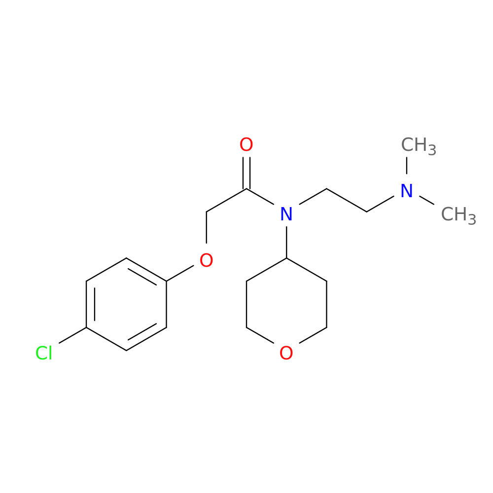 2-(4-chlorophenoxy)-N-[2-(dimethylamino)ethyl]-N-(oxan-4-yl)acetamide