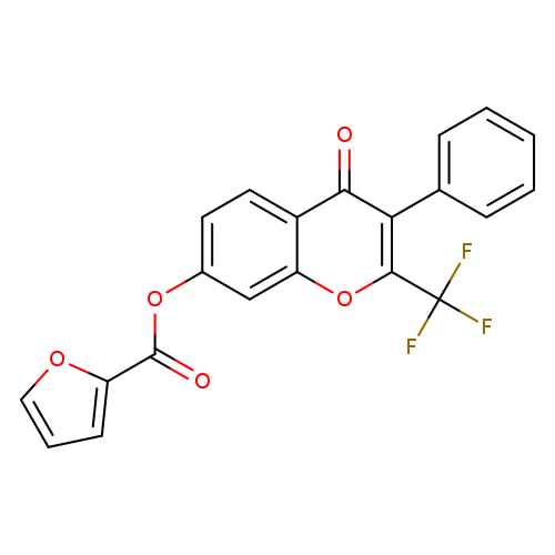 4-oxo-3-phenyl-2-(trifluoromethyl)-4H-chromen-7-yl furan-2-carboxylate