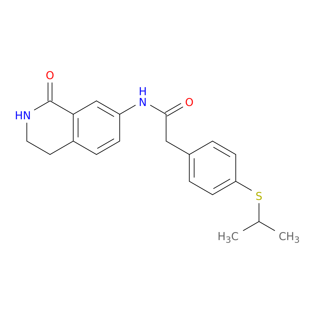 N-(1-oxo-1,2,3,4-tetrahydroisoquinolin-7-yl)-2-[4-(propan-2-ylsulfanyl)phenyl]acetamide