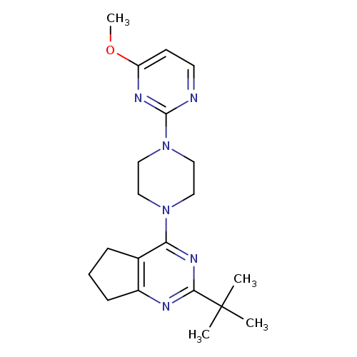 2-(4-{2-tert-butyl-5H,6H,7H-cyclopenta[d]pyrimidin-4-yl}piperazin-1-yl)-4-methoxypyrimidine