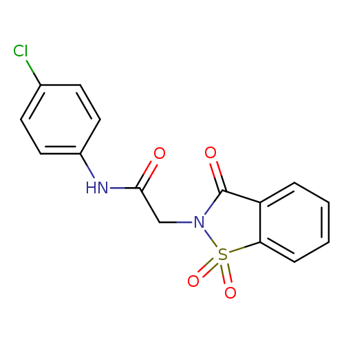 N-(4-chlorophenyl)-2-(1,1,3-trioxo-1,3-dihydro-2H-1,2-benzisothiazol-2-yl)acetamide