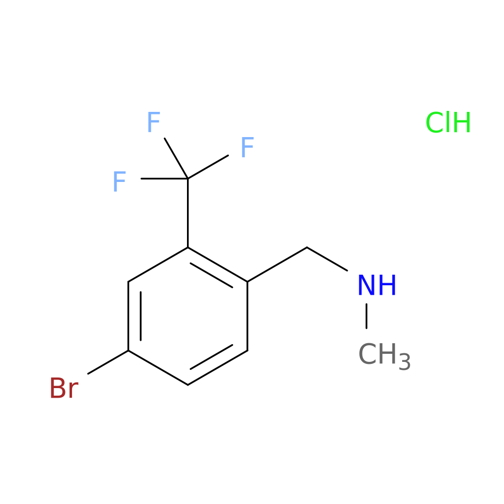 {[4-bromo-2-(trifluoromethyl)phenyl]methyl}(methyl)amine hydrochloride