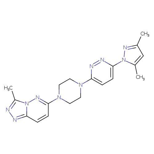 3-(3,5-dimethyl-1H-pyrazol-1-yl)-6-(4-{3-methyl-[1,2,4]triazolo[4,3-b]pyridazin-6-yl}piperazin-1-yl)pyridazine