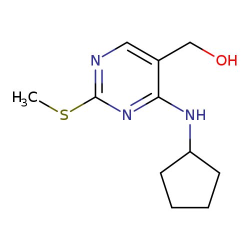 5-Pyrimidinemethanol, 4-(cyclopentylamino)-2-(methylthio)-