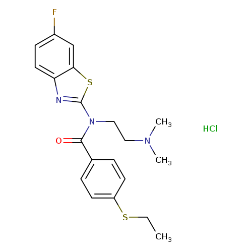N-[2-(dimethylamino)ethyl]-4-(ethylsulfanyl)-N-(6-fluoro-1,3-benzothiazol-2-yl)benzamide hydrochloride