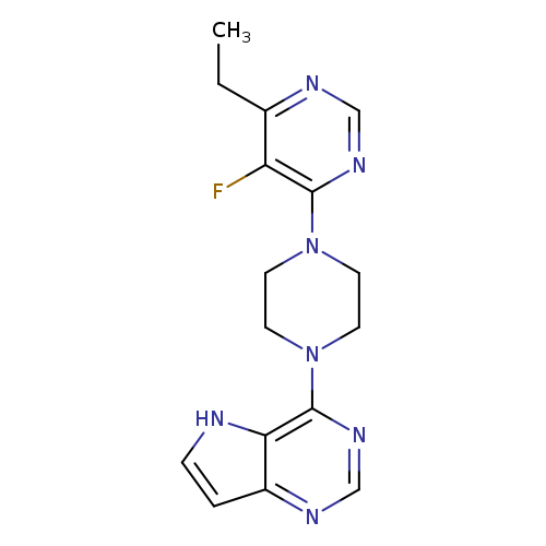 4-ethyl-5-fluoro-6-(4-{5H-pyrrolo[3,2-d]pyrimidin-4-yl}piperazin-1-yl)pyrimidine