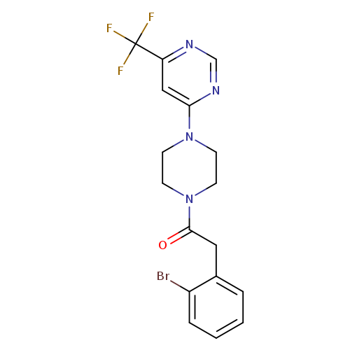 2-(2-bromophenyl)-1-{4-[6-(trifluoromethyl)pyrimidin-4-yl]piperazin-1-yl}ethan-1-one