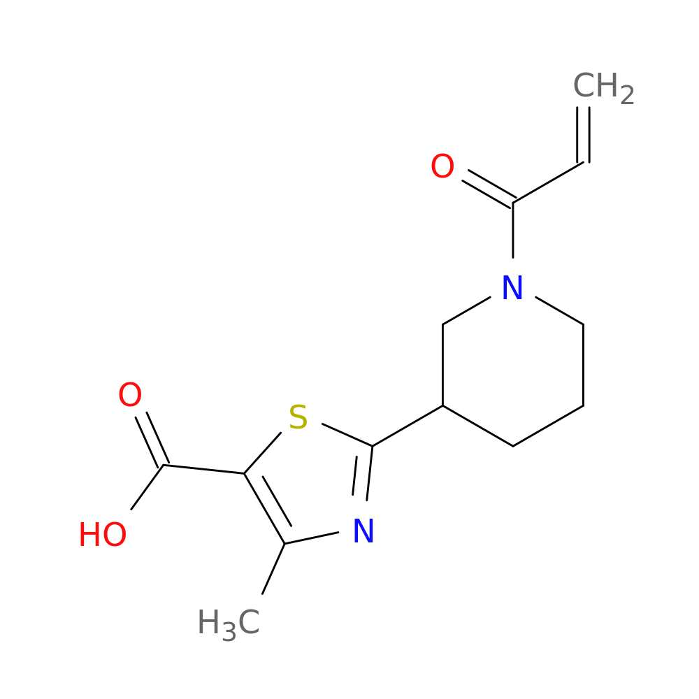 4-methyl-2-[1-(prop-2-enoyl)piperidin-3-yl]-1,3-thiazole-5-carboxylic acid