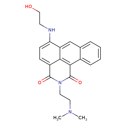2-(2-(dimethylamino)ethyl)-6-((2-hydroxyethyl)amino)-1H-dibenzo[de,h]isoquinoline-1,3(2H)-dione
