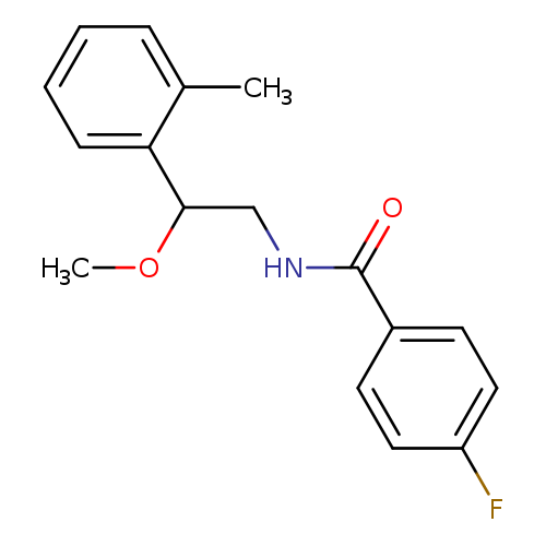 4-fluoro-N-[2-methoxy-2-(2-methylphenyl)ethyl]benzamide