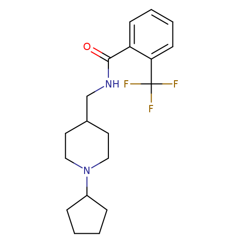 N-[(1-cyclopentylpiperidin-4-yl)methyl]-2-(trifluoromethyl)benzamide
