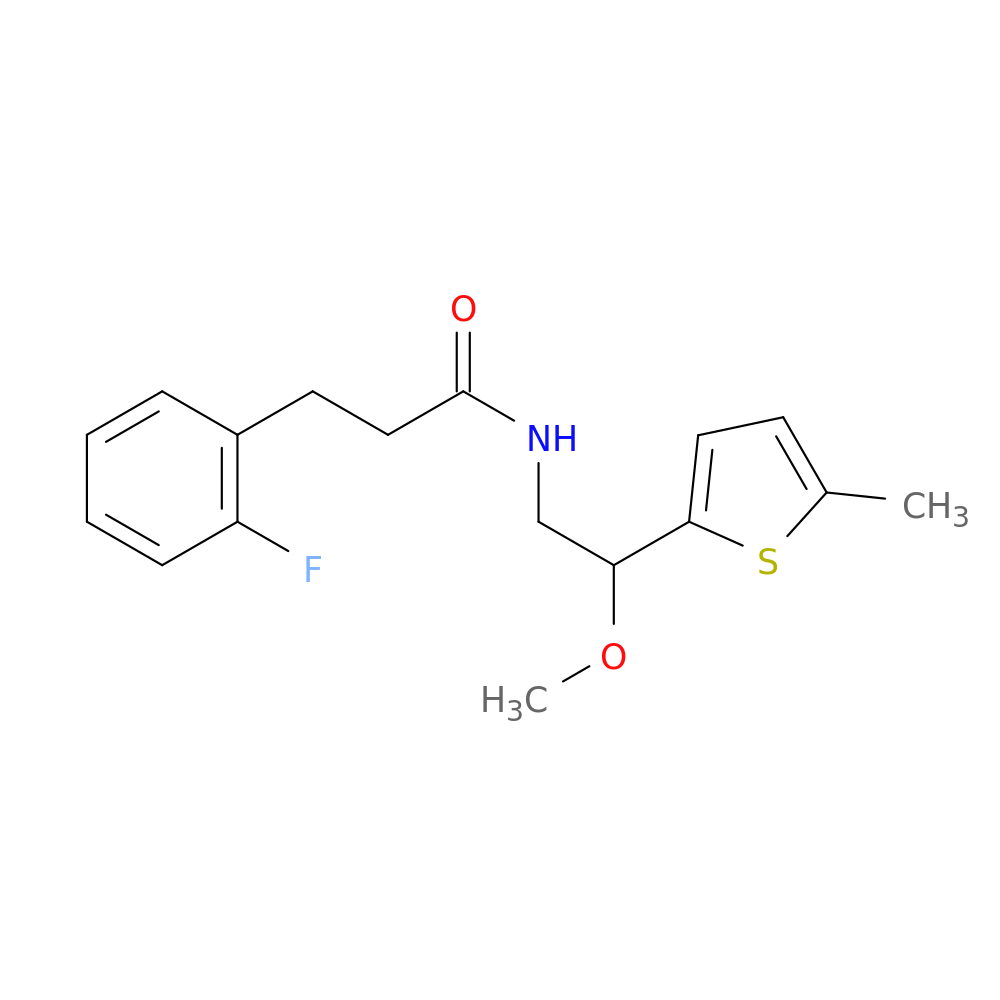 3-(2-fluorophenyl)-N-[2-methoxy-2-(5-methylthiophen-2-yl)ethyl]propanamide