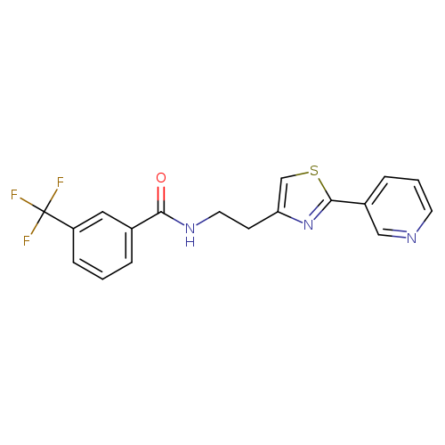 N-{2-[2-(pyridin-3-yl)-1,3-thiazol-4-yl]ethyl}-3-(trifluoromethyl)benzamide