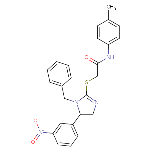 2-{[1-benzyl-5-(3-nitrophenyl)-1H-imidazol-2-yl]sulfanyl}-N-(4-methylphenyl)acetamide