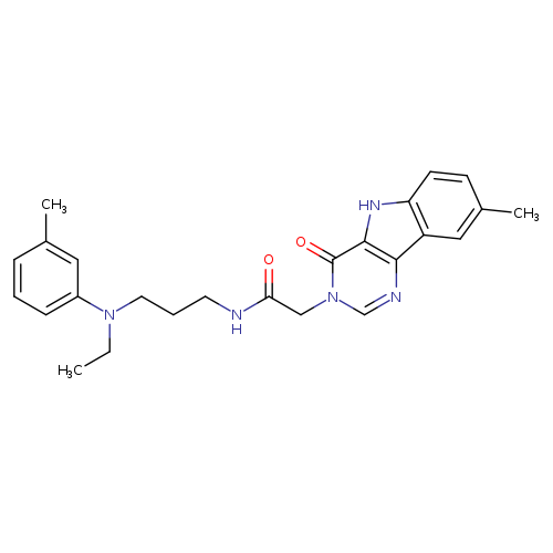 N-{3-[ethyl(3-methylphenyl)amino]propyl}-2-{8-methyl-4-oxo-3H,4H,5H-pyrimido[5,4-b]indol-3-yl}acetamide