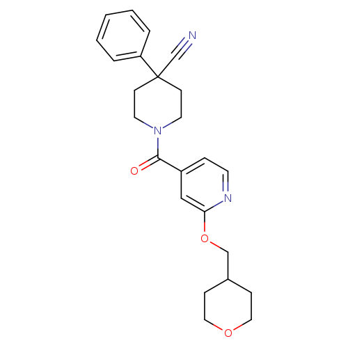1-{2-[(oxan-4-yl)methoxy]pyridine-4-carbonyl}-4-phenylpiperidine-4-carbonitrile