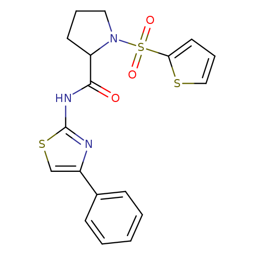 N-(4-phenyl-1,3-thiazol-2-yl)-1-(thiophene-2-sulfonyl)pyrrolidine-2-carboxamide