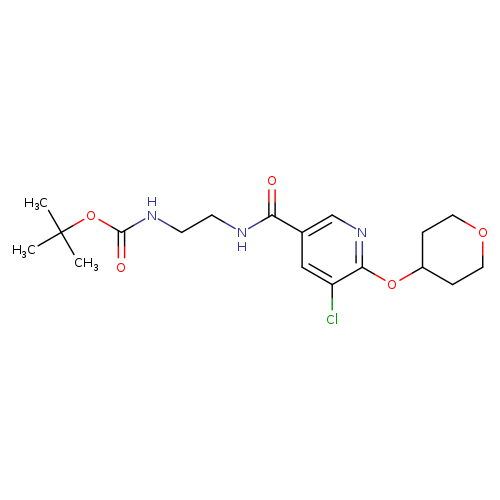 tert-butyl N-(2-{[5-chloro-6-(oxan-4-yloxy)pyridin-3-yl]formamido}ethyl)carbamate