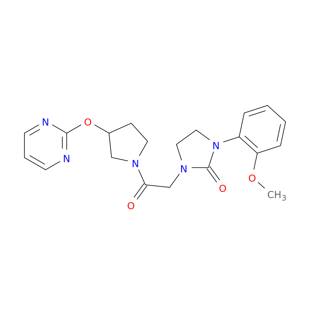 1-(2-methoxyphenyl)-3-{2-oxo-2-[3-(pyrimidin-2-yloxy)pyrrolidin-1-yl]ethyl}imidazolidin-2-one