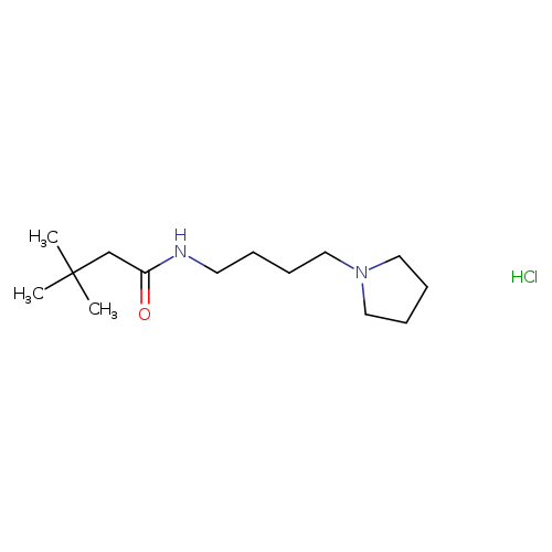 3,3-dimethyl-N-[4-(pyrrolidin-1-yl)butyl]butanamide hydrochloride