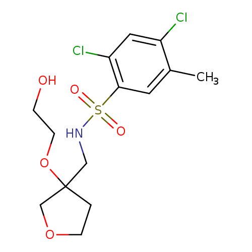 2,4-dichloro-N-{[3-(2-hydroxyethoxy)oxolan-3-yl]methyl}-5-methylbenzene-1-sulfonamide