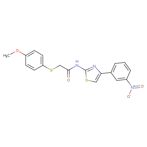 2-[(4-methoxyphenyl)sulfanyl]-N-[4-(3-nitrophenyl)-1,3-thiazol-2-yl]acetamide