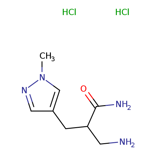 3-amino-2-[(1-methyl-1H-pyrazol-4-yl)methyl]propanamide dihydrochloride