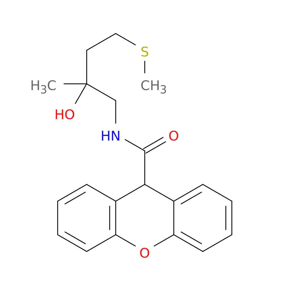 N-[2-hydroxy-2-methyl-4-(methylsulfanyl)butyl]-9H-xanthene-9-carboxamide