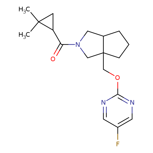 2-{[2-(2,2-dimethylcyclopropanecarbonyl)-octahydrocyclopenta[c]pyrrol-3a-yl]methoxy}-5-fluoropyrimidine