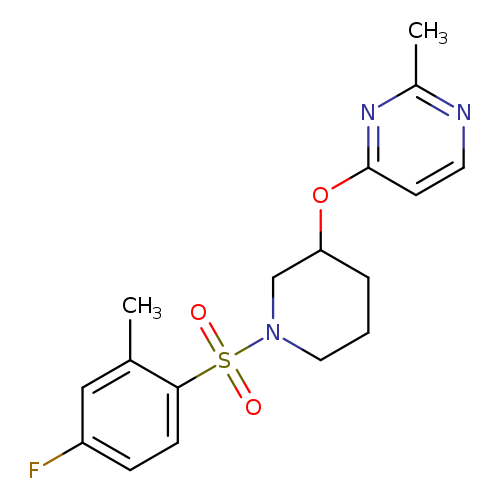 4-{[1-(4-fluoro-2-methylbenzenesulfonyl)piperidin-3-yl]oxy}-2-methylpyrimidine