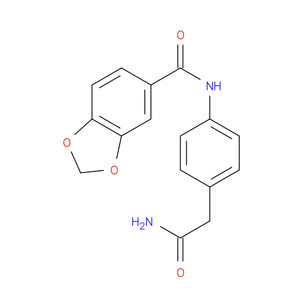 N-[4-(carbamoylmethyl)phenyl]-2H-1,3-benzodioxole-5-carboxamide