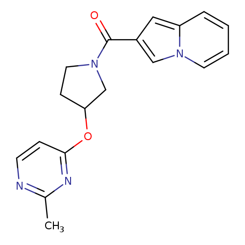 2-{3-[(2-methylpyrimidin-4-yl)oxy]pyrrolidine-1-carbonyl}indolizine