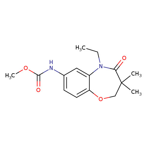 methyl N-(5-ethyl-3,3-dimethyl-4-oxo-2,3,4,5-tetrahydro-1,5-benzoxazepin-7-yl)carbamate