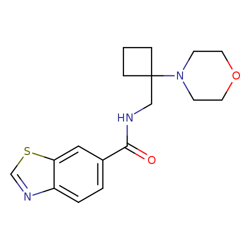 N-{[1-(morpholin-4-yl)cyclobutyl]methyl}-1,3-benzothiazole-6-carboxamide