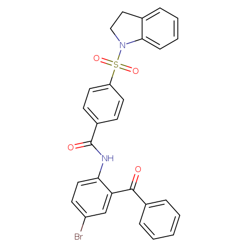 N-(2-benzoyl-4-bromophenyl)-4-(2,3-dihydro-1H-indole-1-sulfonyl)benzamide