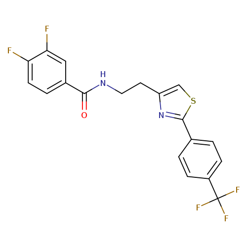 3,4-difluoro-N-(2-{2-[4-(trifluoromethyl)phenyl]-1,3-thiazol-4-yl}ethyl)benzamide