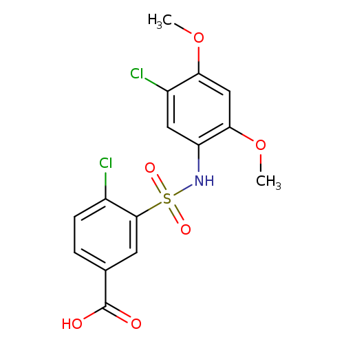 4-Chloro-3-(5-chloro-2,4-dimethoxy-phenylsulfamoyl)-benzoic acid