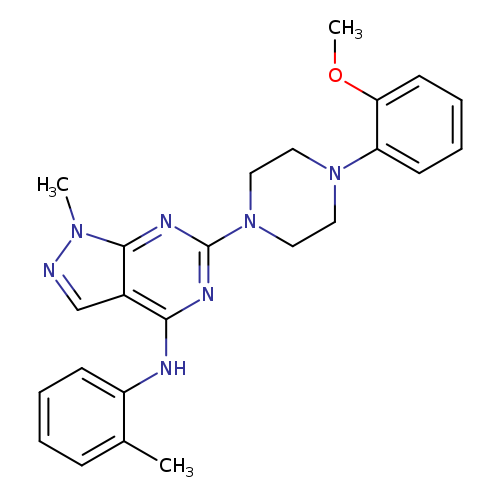 6-[4-(2-methoxyphenyl)piperazin-1-yl]-1-methyl-N-(2-methylphenyl)-1H-pyrazolo[3,4-d]pyrimidin-4-amine