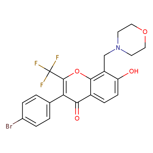3-(4-bromophenyl)-7-hydroxy-8-[(morpholin-4-yl)methyl]-2-(trifluoromethyl)-4H-chromen-4-one