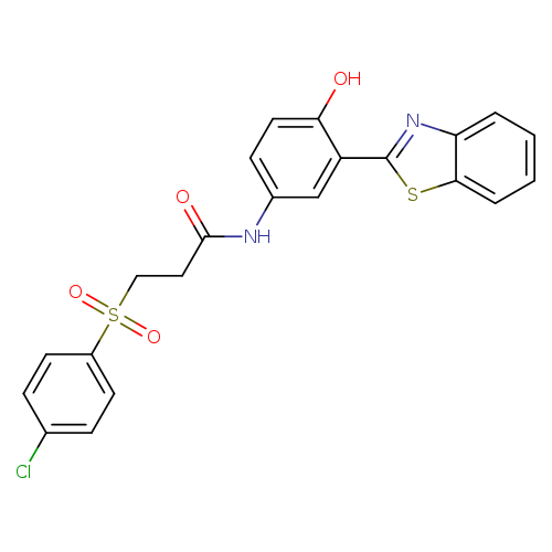 N-[3-(1,3-benzothiazol-2-yl)-4-hydroxyphenyl]-3-(4-chlorobenzenesulfonyl)propanamide