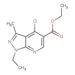 1H-Pyrazolo[3,4-b]pyridine-5-carboxylic acid,4-chloro-1-ethyl-3-methyl-, ethyl ester