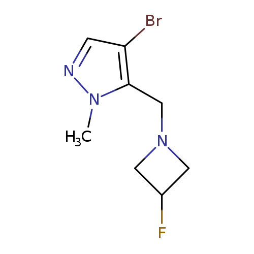 4-bromo-5-[(3-fluoroazetidin-1-yl)methyl]-1-methyl-1H-pyrazole