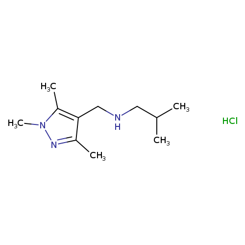 2-Methyl-N-((1,3,5-trimethyl-1H-pyrazol-4-yl)methyl)propan-1-amine hydrochloride