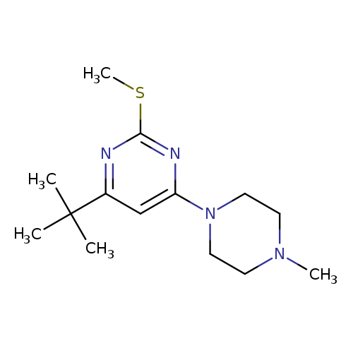 4-tert-butyl-6-(4-methylpiperazin-1-yl)-2-(methylsulfanyl)pyrimidine